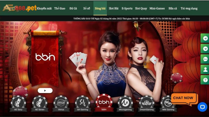 Các sảnh game được yêu thích nhất tại Live Casino AE888