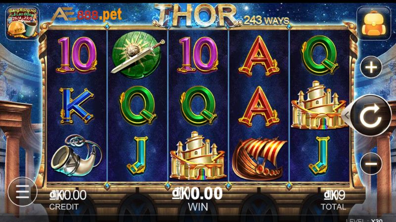 Thor nằm trong top game slot cực Hot tại AE888